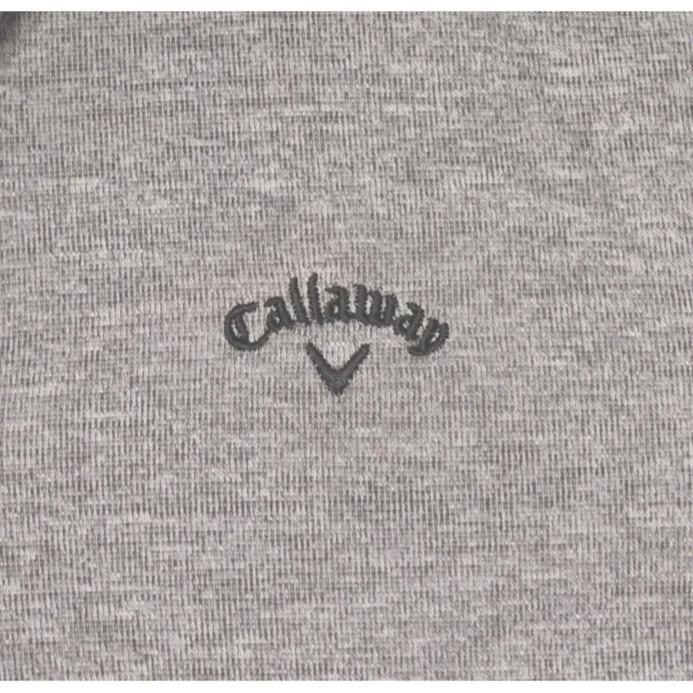 Callaway Men Small S Quarter Zip Pullover Sweater Heather Gray Space Dye Golf